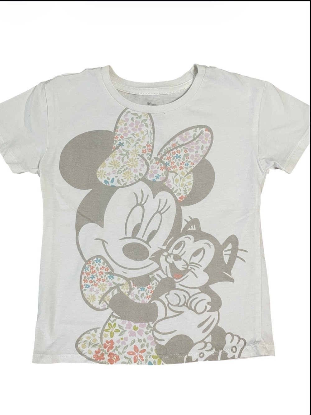 Disney Minnie Mouse Floral Bow Tee White
